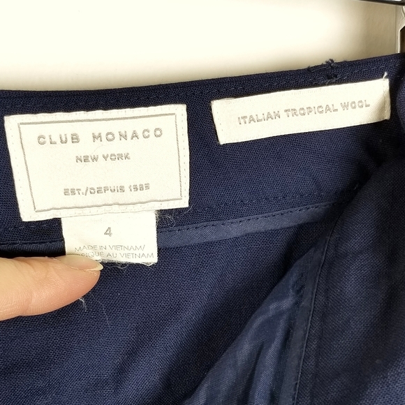 Club Monaco Betia Italian Wool Cropped Pant Size 4 - Picture 4 of 6